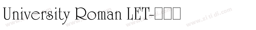 University Roman LET字体转换